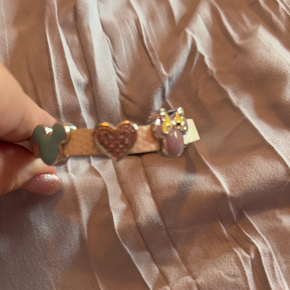Heart, Mickey and Minnie Mouse Charm Bracelet
